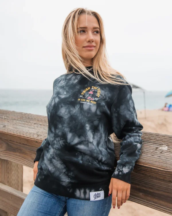 Finish The Fight Tie Dye Sweatshirt - Image 4